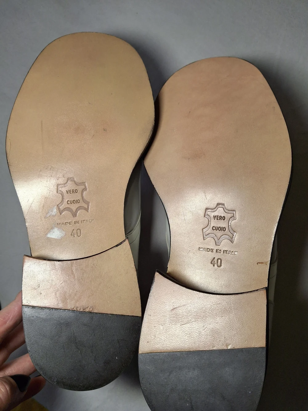 Vintage Smith & Co Made in Italy Leather Square Toe Derby S Men's US 7 / EU 40